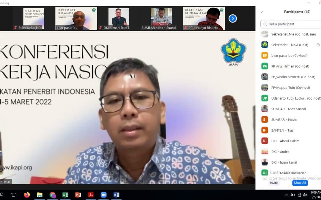 Sambutan Ketua Umum Ikatan Penerbit Indonesia (Ikapi) pada Acara Pembukaan Konferensi Kerja Nasional (Konkernas) 2022